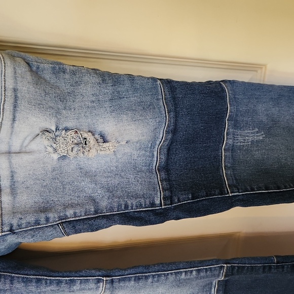 Venus Patchwork Straight Legged Jeans - Picture 2 of 9